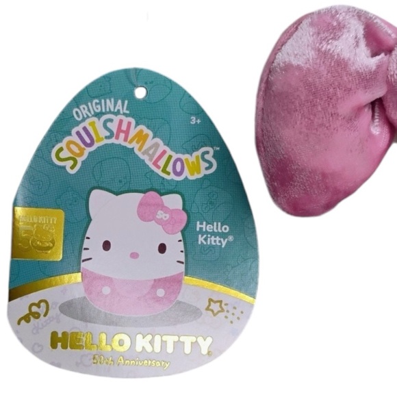 Hello Kitty Sanrio 50th Anniversary Edition Squishmallows PINK 8” - Picture 5 of 5